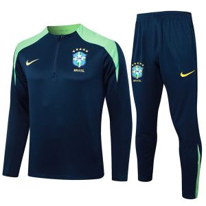 treningsdress brasil glidelas mork bla neon gronn 2024-2025