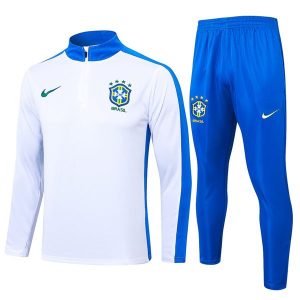treningsdress brasil glidelas hvit bla 2024-2025