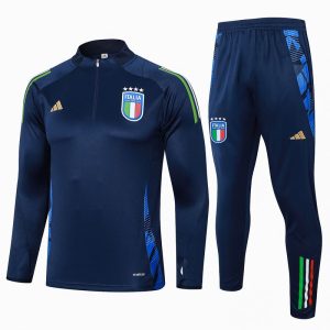 treningsdress Italia glidelas mork bla 2024-2025