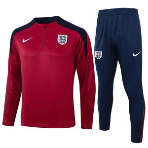 treningsdress england glidelas mork rod svart 2024-2025