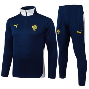 treningsdress portugal glidelas mork bla hvit 2024-2025