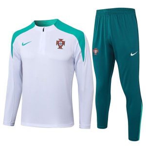 treningsdress portugal glidelas hvit gronn 2024-2025