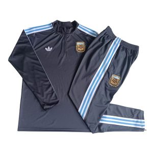 argentina barn mork gra bla 3 stripete 2025-2026 treningsdress