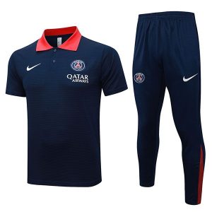 trenings psg mork bla rod 2025-2026 polo sett