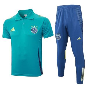 trenings ajax lys bla neon gronn 2024-2025 polo sett