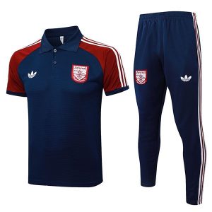 trenings arsenal mork bla mork rod 2025-2026 polo sett