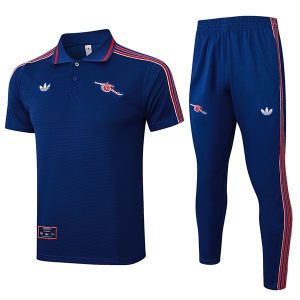 trenings arsenal mork bla rod 2025-2026 polo sett