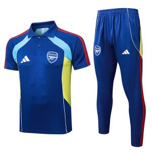 trenings arsenal mork bla gul lys bla rod 2025-2026 polo sett