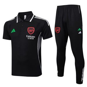 trenings arsenal svart 2025-2026 polo sett