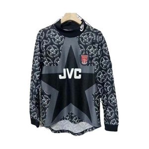 arsenal retro langermet drakt keeper gra svart 1994-1995