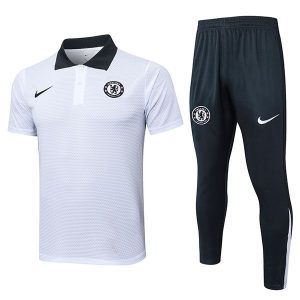trenings chelsea hvit 2025-2026 polo sett
