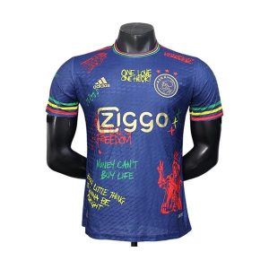 ajax drakt spesialutgave spillerversjon bob marley navy mork bla 2025-2026