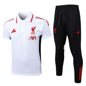 trenings liverpool hvit rod 2025-2026 polo sett
