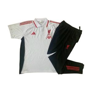 trenings liverpool hvit svart 2025-2026 polo sett