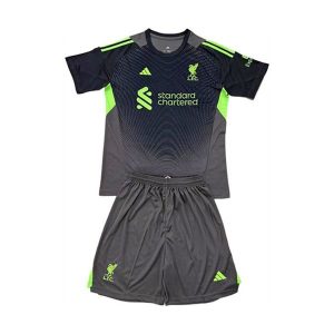 liverpool barn keeper drakt sett svart gronn 2025-2026