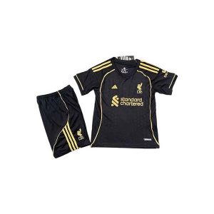 liverpool barn spesialutgave drakt sett svart gull 2025-2026