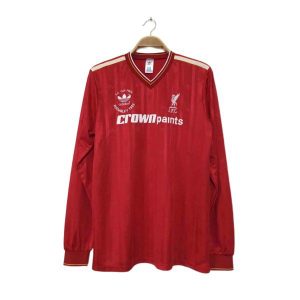 liverpool retro crown paints langermet drakt hjemme 1985-1986