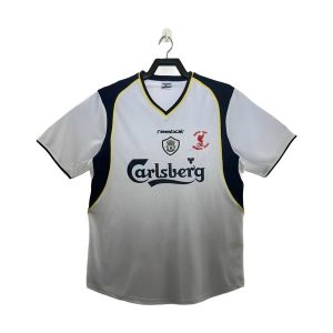liverpool retro spesialutgave drakt hvit final 2001
