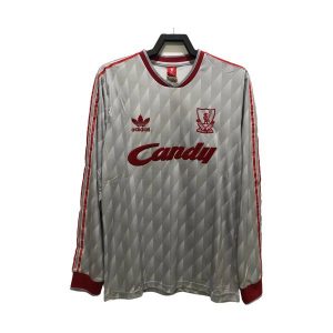 liverpool retro langermet drakt borte 1980-1990