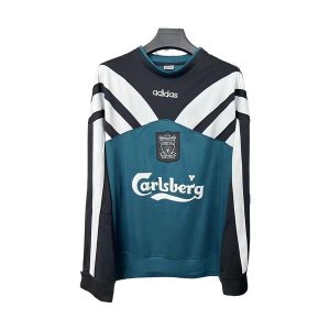 liverpool retro langermet drakt trenings gronn 1996-1997