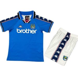 manchester city barn retro brother drakt hjemme 1997-1998