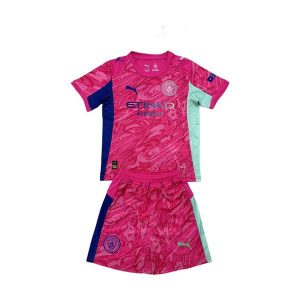 manchester city barn keeper drakt sett rosa lilla 2025-2026