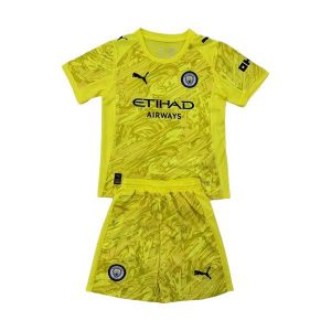 manchester city barn keeper drakt sett gul 2025-2026