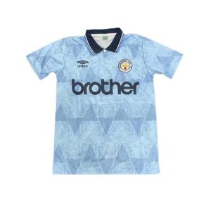 manchester city retro brother drakt hjemme 1989-1991