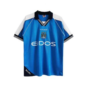 manchester city retro eidos drakt hjemme 1999-2001