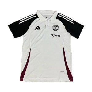 polo manchester united hvit svart 2025-2026