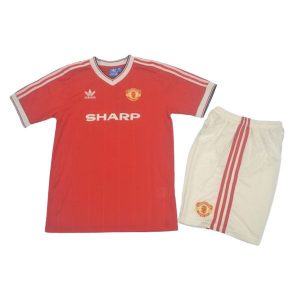 manchester united barn retro sharp drakt hjemme 1982-1983