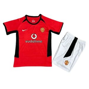 manchester united barn retro vodafone drakt hjemme 2002-2004