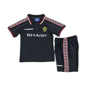 manchester united barn retro drakt sett keeper svart 1998-1999
