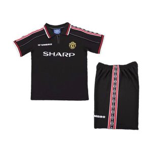 manchester united barn retro drakt sett keeper svart 1999-2000