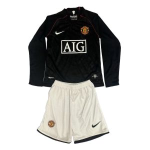 manchester united barn retro drakt sett langermet borte 2007-2008