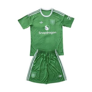 manchester united barn keeper drakt sett gronn 2025-2026