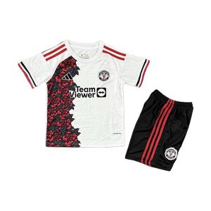 manchester united barn spesialutgave drakt sett hvit rod gronn 2025-2026