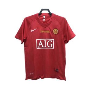 manchester united retro aig spesialutgave drakt rod 2008