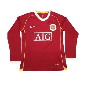 manchester united retro aig langermet drakt hjemme 2006-2007