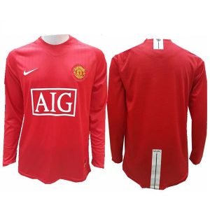 manchester united retro aig langermet drakt hjemme 2007-2008