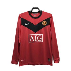 manchester united retro aig langermet drakt hjemme 2009-2010