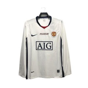 manchester united retro aig langermet drakt borte Final roma 2009 2008-2009