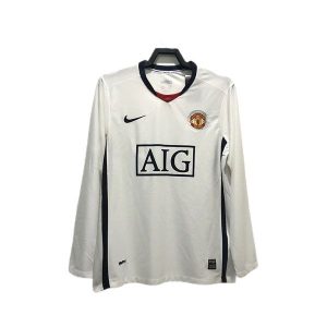 manchester united retro aig langermet drakt borte 2008-2009