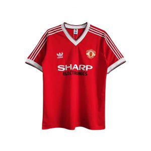 manchester united retro sharp electronics drakt hjemme 1982-1983