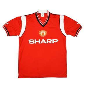 manchester united retro sharp drakt hjemme 1984-1986