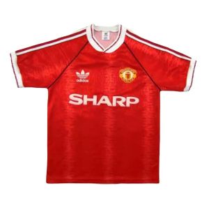manchester united retro sharp drakt hjemme 1990-1992