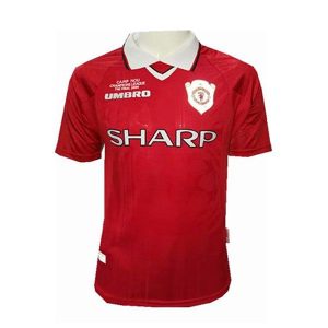 manchester united retro sharp mesterskap drakt rod 1999-2000