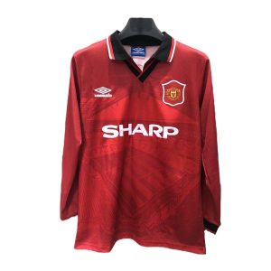 manchester united retro sharp langermet drakt hjemme 1994-1995