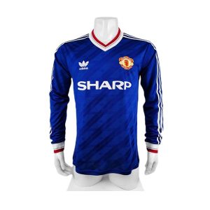 manchester united retro sharp langermet drakt tredje 1986-1988
