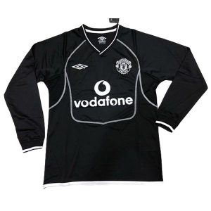 manchester united retro vodafone langermet drakt hjemme 2000-2002